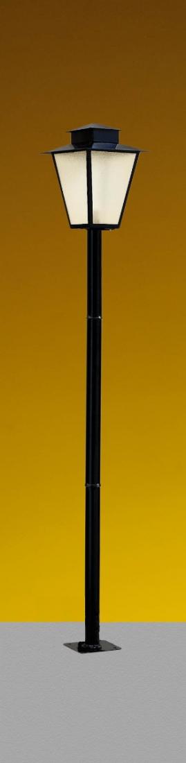 Poste Ideal Colonial Externo Aço Fosfatizado e Termoplástico 1L E27 1760x270x270mm P-3