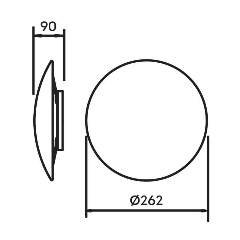 Arandela Newline Pleine Lune 6 Watts 2700K Ø262x90mm 340LED
