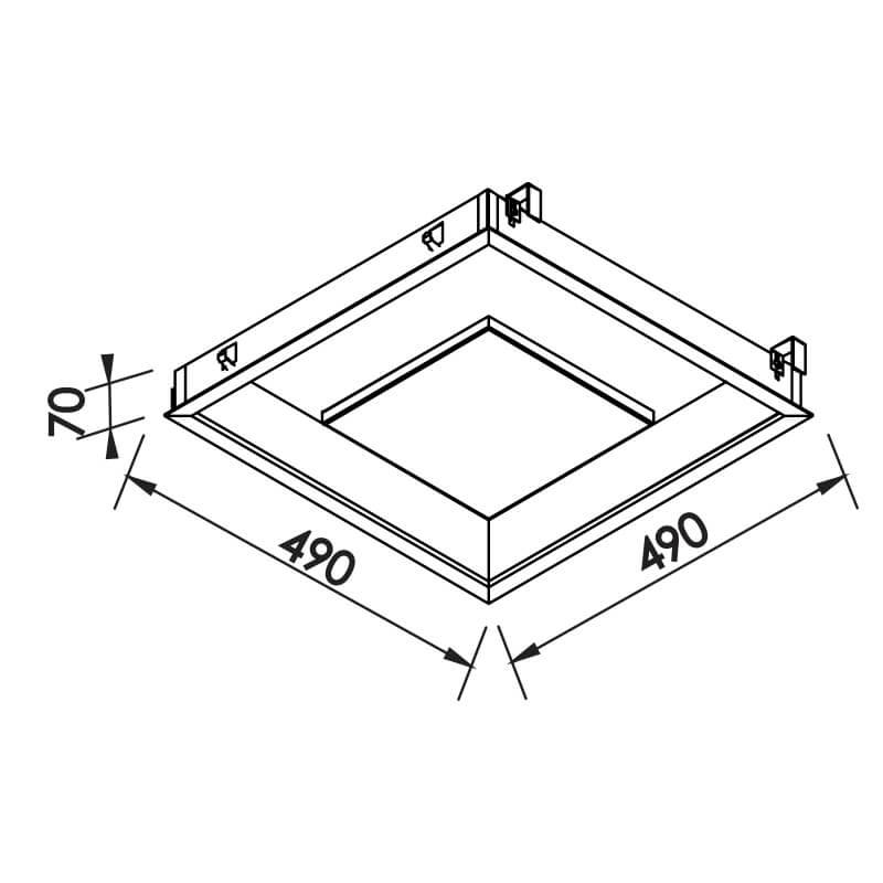 Embutido Newline New Picture LED 16,8 Watts Bivolt 490x490x70mm 541LED