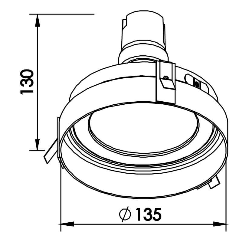 Embutido Direcional Newline No Frame II Redondo 1L PAR30 Ø135x130mm IN60561