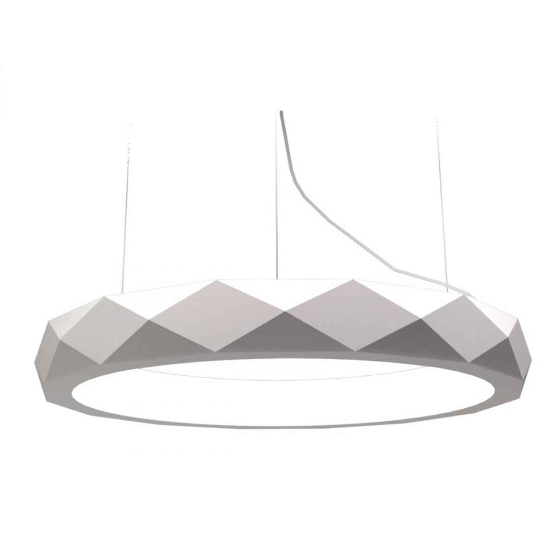 Pendente Accord Anel Facetado Horizontal 58 Watts 2700K Bivolt Ø800x120mm 1358LED