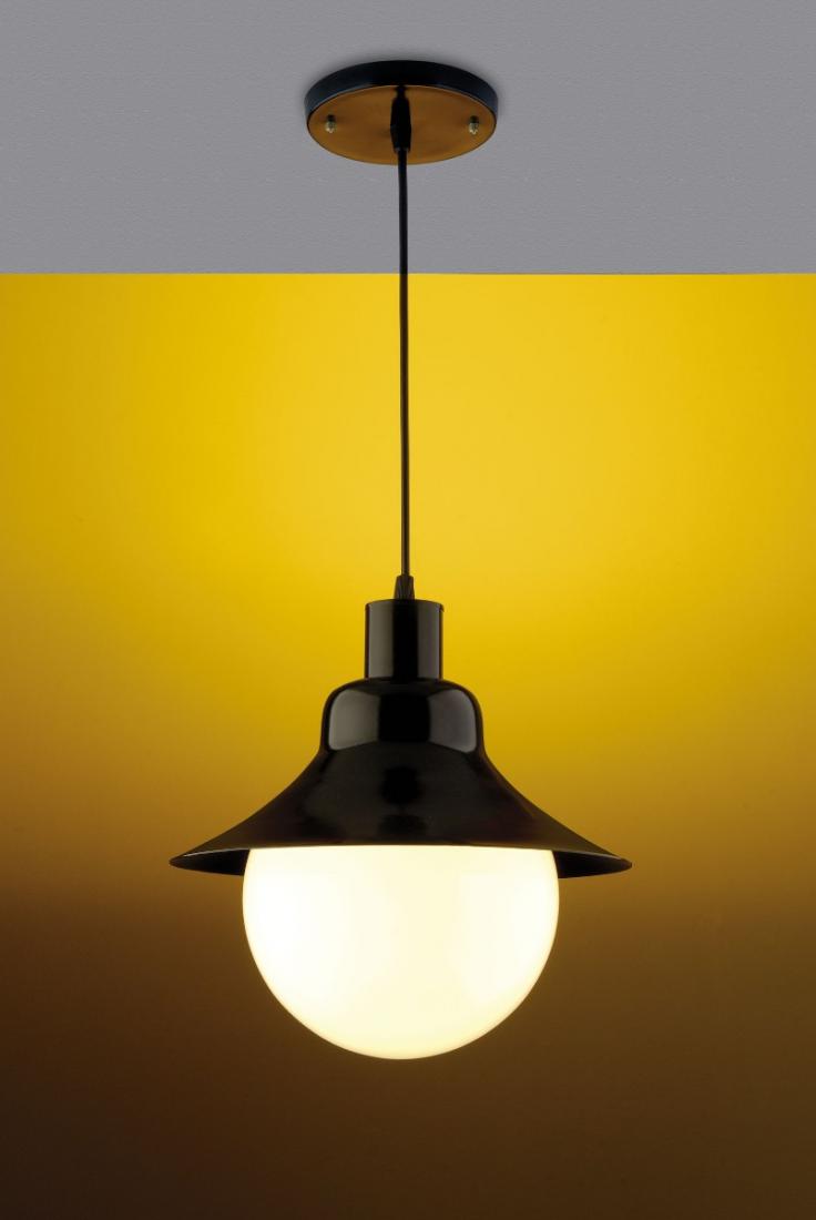 Pendente Ideal Saturno Globo de Polietileno 1L E27 Ø290x800mm 728 C/GP