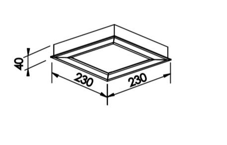 Plafon Embutido Newline Fit Edge 16,8 Watts 230x230x40mm EM0121LED