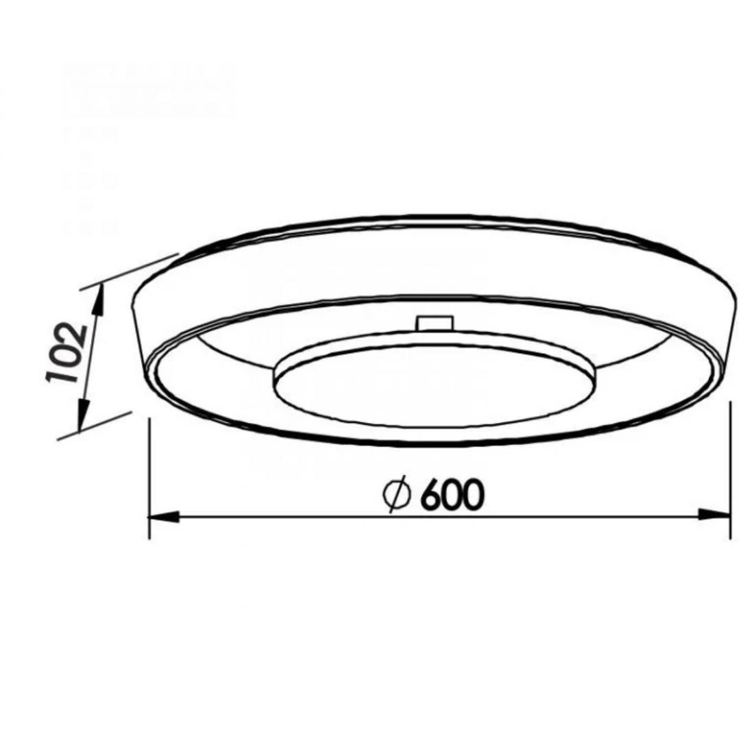Plafon Sobrepor Newline Iris 30 Watts 2700K Ø600x102mm 452LED