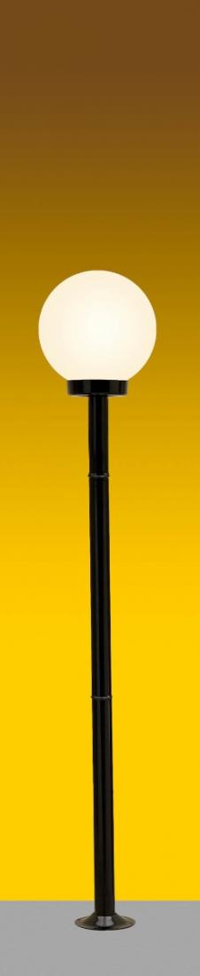 Poste Ideal Solarium Globo Polietileno 1L E27 1650mm P-15 C/GP