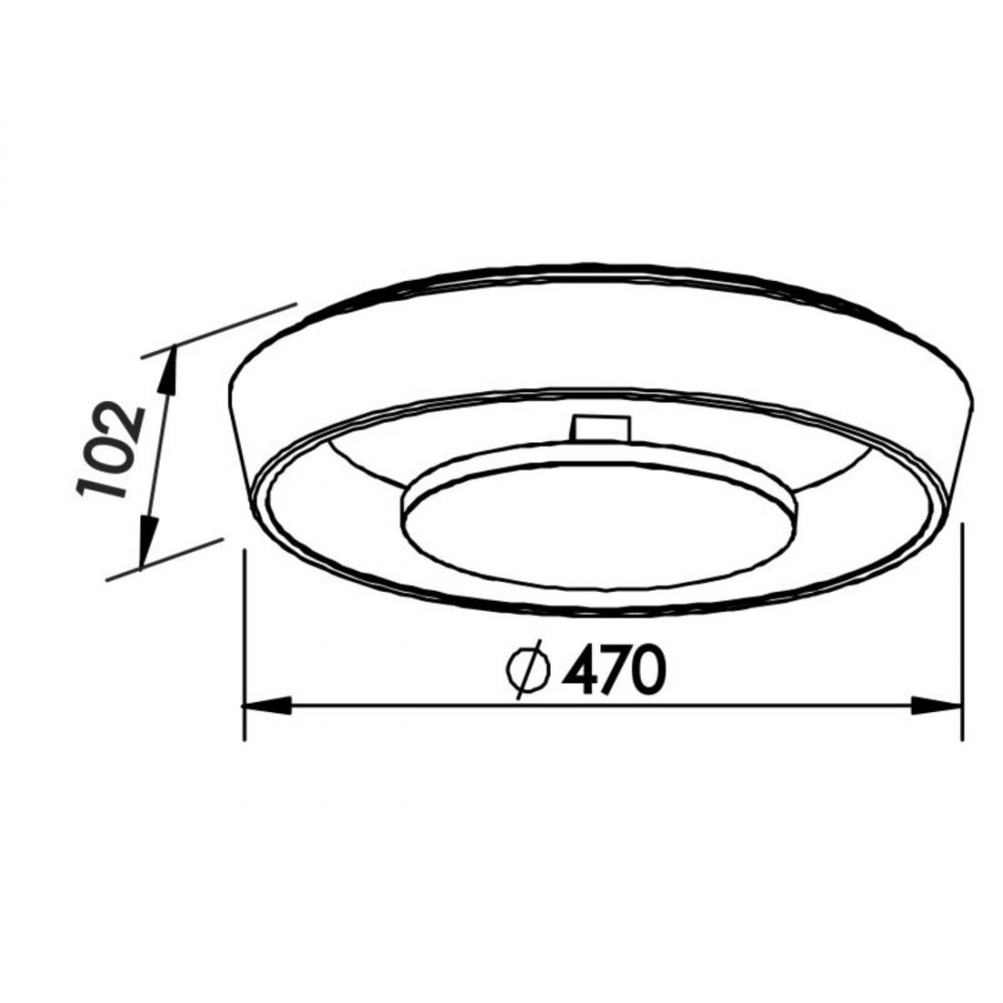 Plafon Sobrepor Newline Iris 24 Watts 2700K Ø470x102mm 451LED
