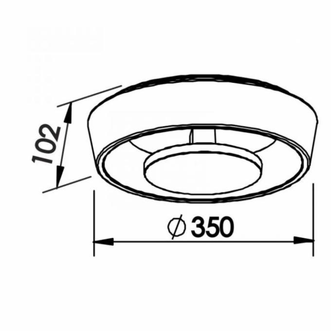 Plafon Sobrepor Newline Iris 18 Watts 2700K Ø350x102mm 450LED