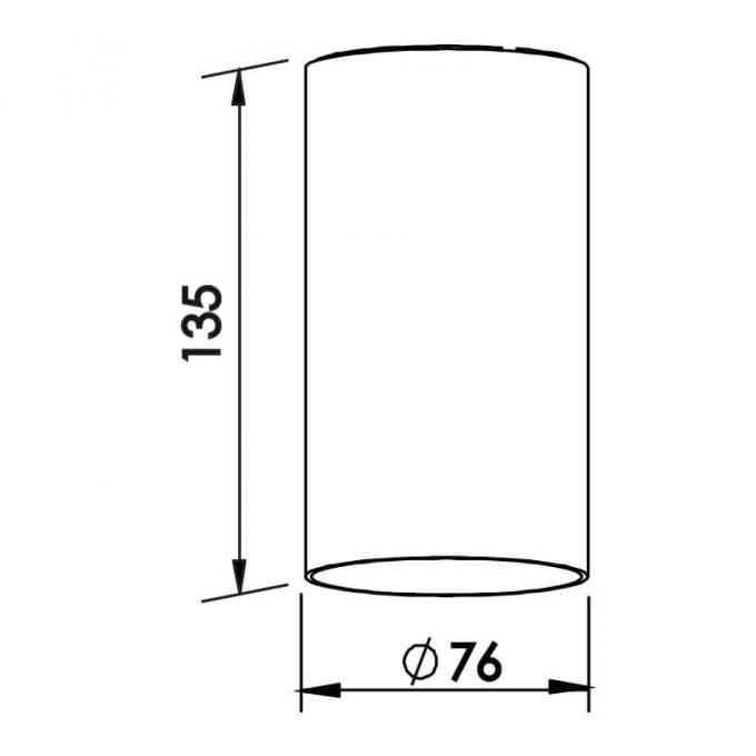 Plafon Sobrepor Newline Lisse 1L PAR20 Ø76x135mm IN50535