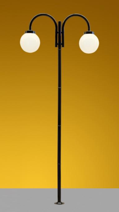 Poste Ideal Solarium Globo Polietileno 2L E27 2750x1200x300mm P-22 C/GP