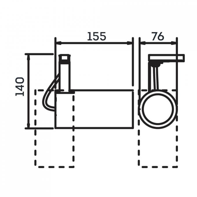 Spot para Trilho Newline Lisse II 1L PAR20 155x76x140mm IN55935