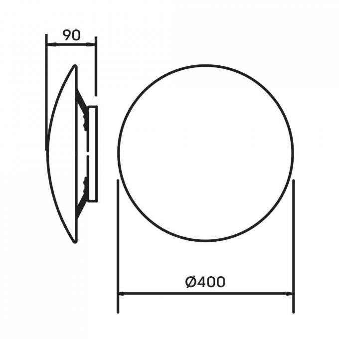 Arandela Newline Pleine Lune 12 Watts 2700K Ø400x90mm 341LED
