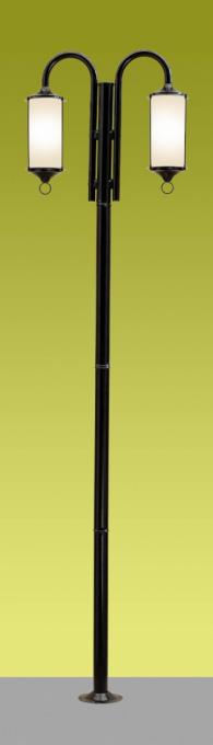 Poste Ideal Munich Vidro Cilíndrico Fosco 2L E27 2200mm P-42/2