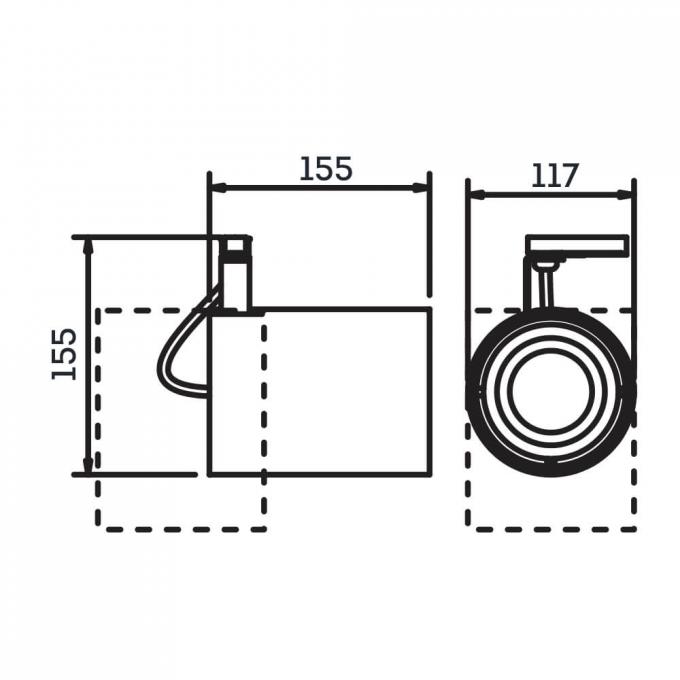 Spot para Trilho Newline Lisse II 1L PAR30 155x117x155mm IN55965