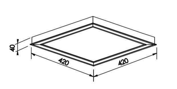 Plafon Embutido Newline Fit Edge 33,6 Watts 420x420x40mm EM0123LED
