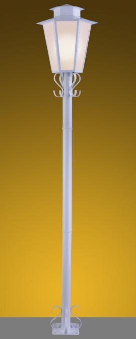 Poste Ideal Colonial Externo Sextavado Aço Fosfatizado e Vidro Transparente 1L E27 1760x320x320mm P-9 VT