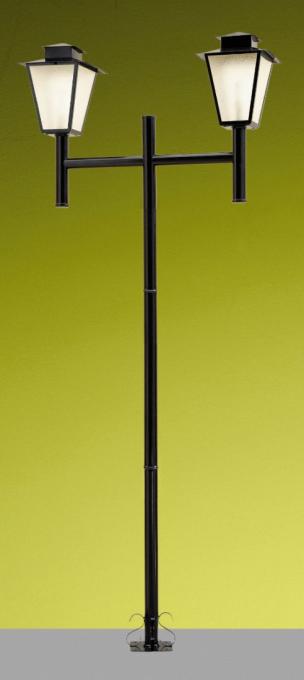 Poste Ideal Colonial Externo Aço Fosfatizado e Termoplástico 2L E27 2000x970x270mm P-3/2