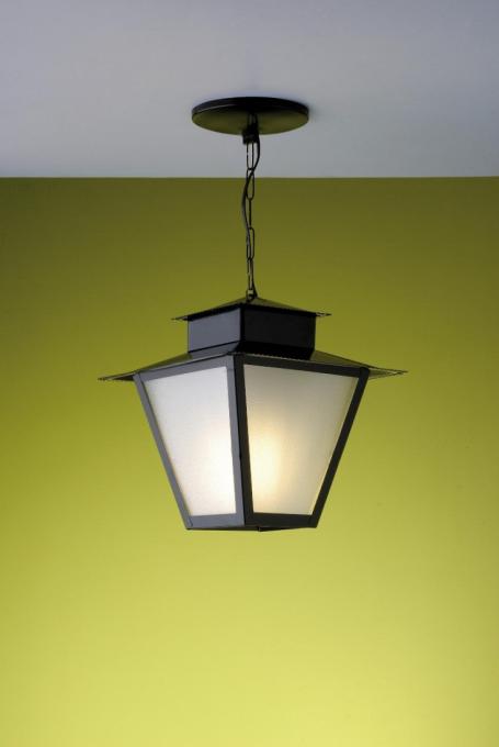 Pendente Ideal Colonial Aço Fosfatizado e Termoplástico 1L E27 410X240X240mm L-7-C