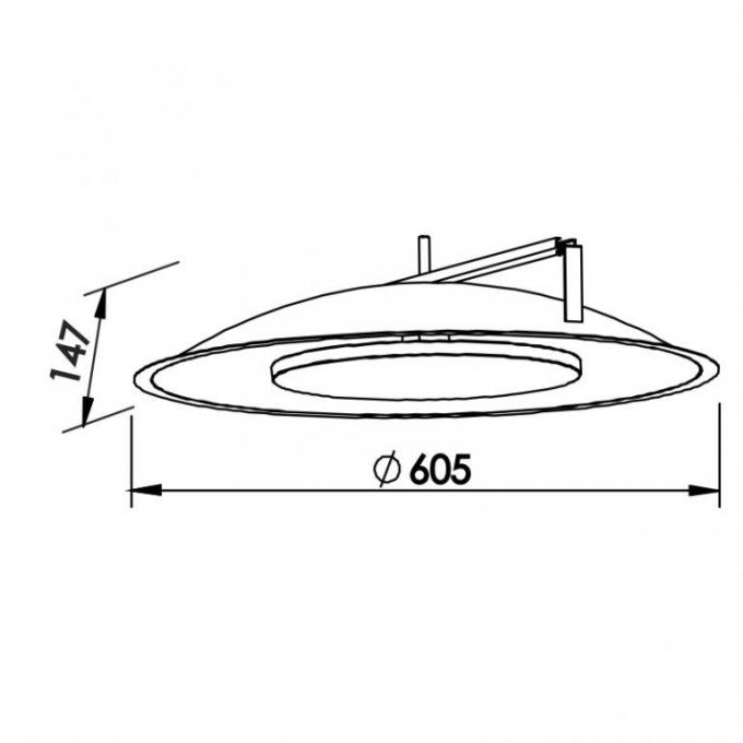 Plafon Embutido Newline Iris 30 Watts 2700K Ø605x147mm 442LED