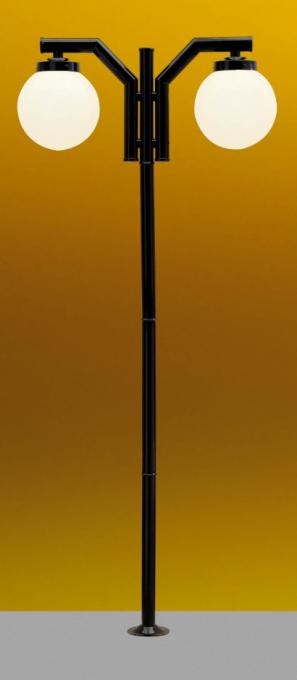 Poste Ideal Solarium Globo Polietileno 2L E27 2160x900x300mm P-23/2 C/GP