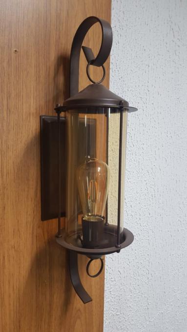Arandela Ideal Munich Vidro Cilíndrico Fosco 1L E27 160x530x170mm 240