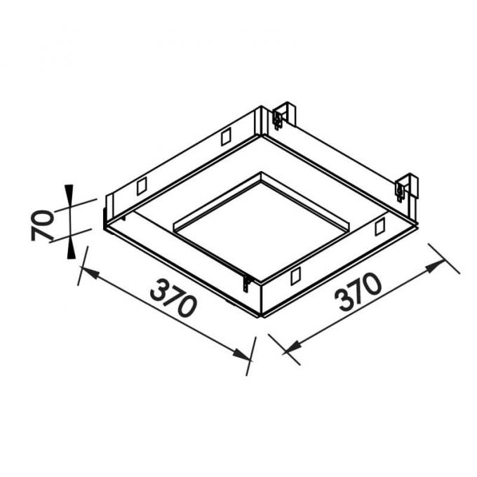 Embutido Newline New Picture LED 8,4 Watts Bivolt 370x370x70mm 540LED