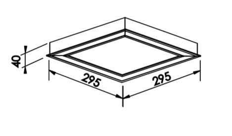 Plafon Embutido Newline Fit Edge 25,2 Watts 295x295x40mm EM0122LED 