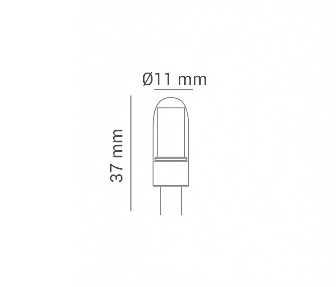 Lâmpada Opus Bipino G4 1,5 watts 2400K 12V Ø11x37mm OPS 33761