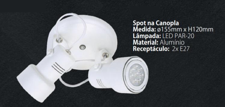 Spot Sobrepor Itamonte 2L E27 Ø155x120mm 1143/2
