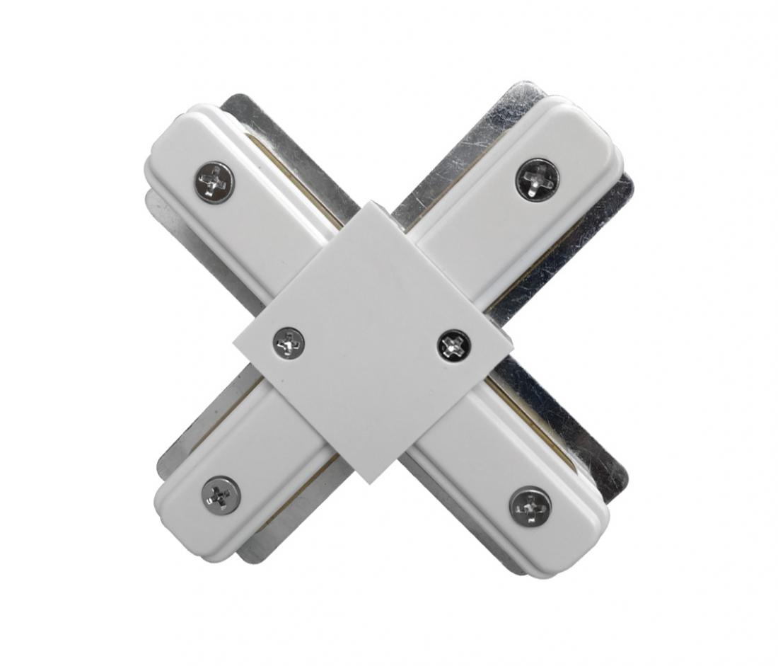 Conector X Opus Branco para Trilho Sobrepor 116x116x15mm OPS 35468