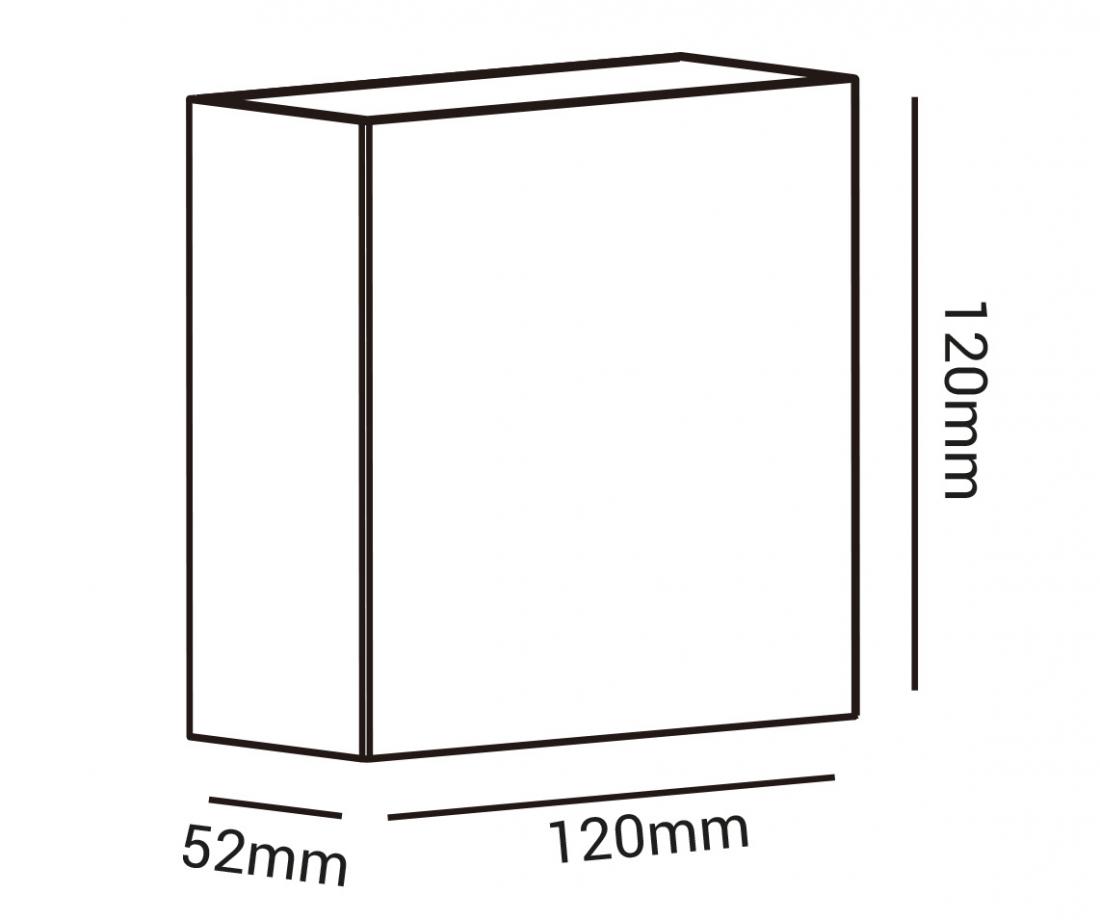Arandela Opus Astral 4 Watts 3000K Facho Ajustável Branca 120x120mm OPS 38100