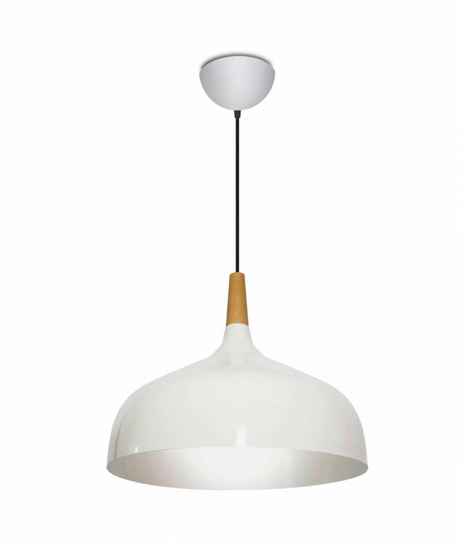 Pendente Itamonte Gota 1L E27 Ø450x280mm Interior Branco 441