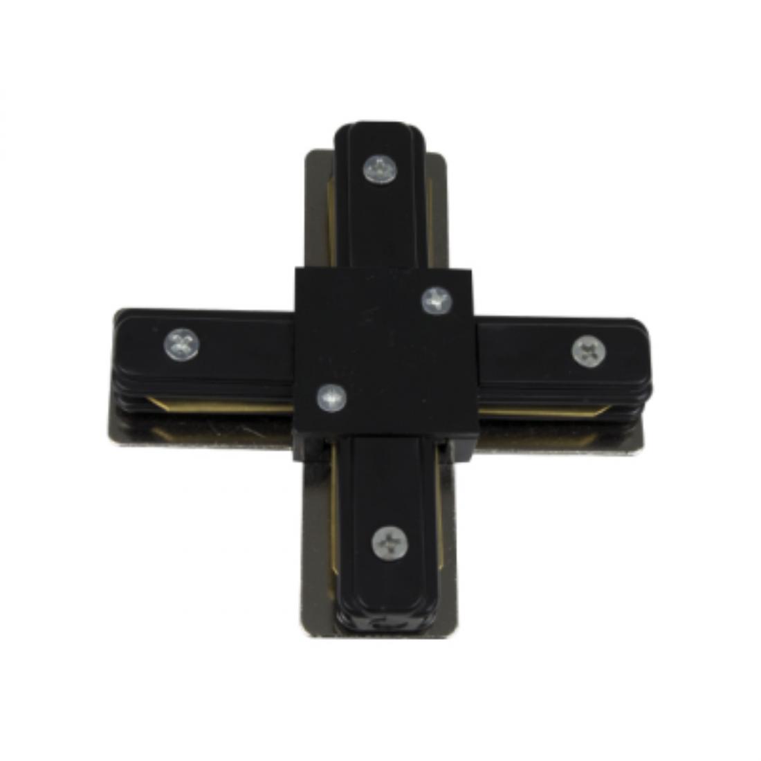 Conexão X Evoled Preto para Trilho Eletrificado Sobrepor LE-3569