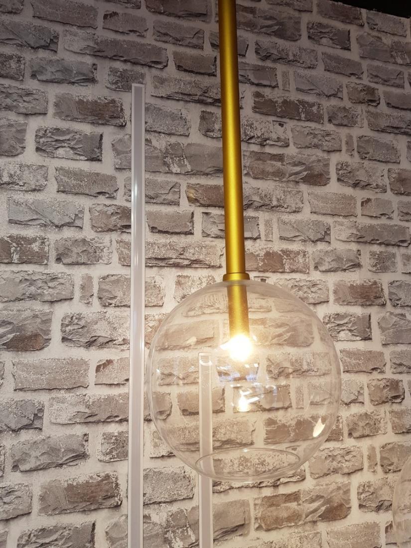 Pendente Itamonte Belle I 1L G9 Esfera Ø250mm Vidro Transparente 478/1