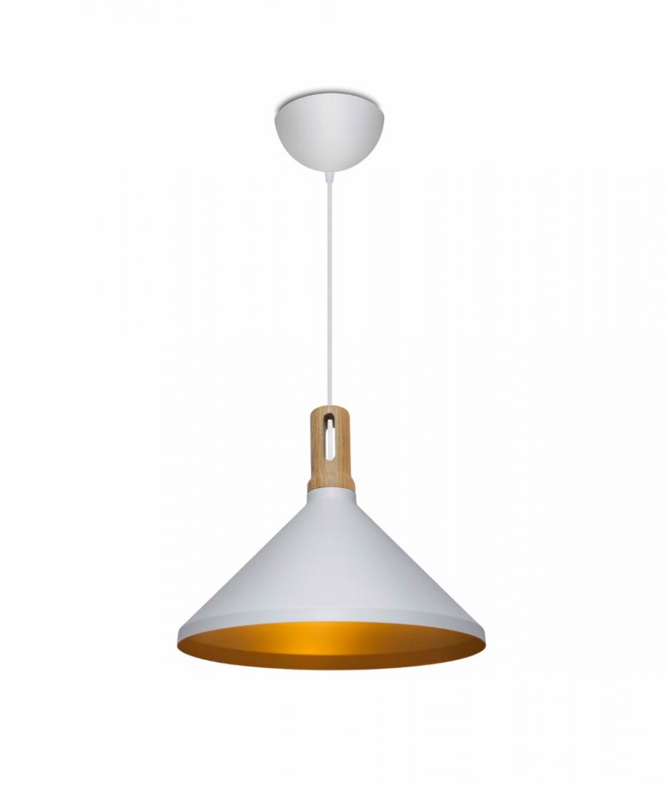 Pendente Itamonte Alumínio e Madeira 1L E27 Ø370x310mm 424/1