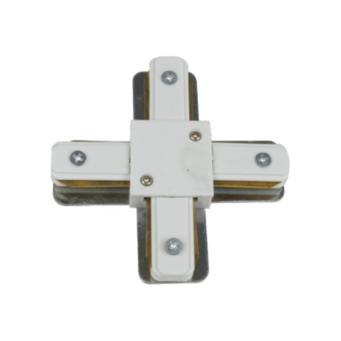 Conexão X Evoled Branco para Trilho Eletrificado Sobrepor LE-3568