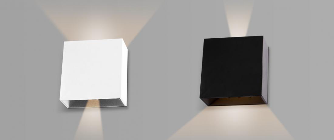 Arandela Opus Astral 4 Watts 3000K Facho Ajustável Branca 120x120mm OPS 38100