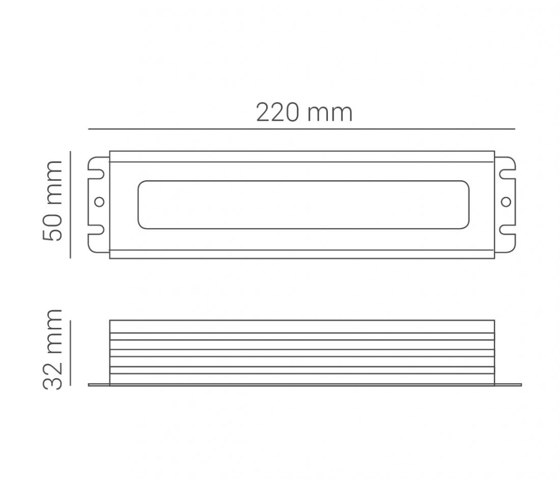 Fonte 12V Opus 100 Watts 8A IP67 Blindada 225x52x21mm OPS 31026