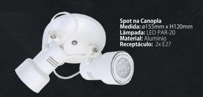 Spot Sobrepor Itamonte 2L E27 Ø155x120mm 1143/2