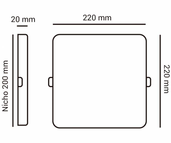 Painel Semi Embutido Opus 30 Watts 3000K 120° Bivolt 220x220x20mm Branco OPS 36076