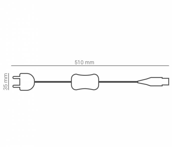 Conector Opus para Fita de Led 5050 Bivolt 510x35x18mm OPS 80570