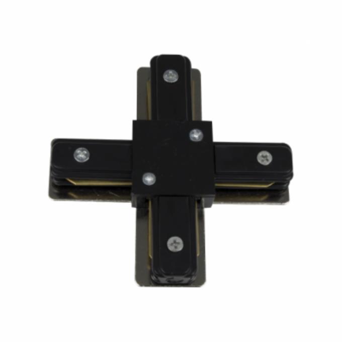 Conexão X Evoled Preto para Trilho Eletrificado Sobrepor LE-3569