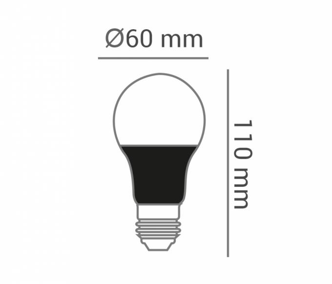 Lâmpada Opus Bulbo LUZ NEGRA 9 watts Ø60x110mm OPS 31095