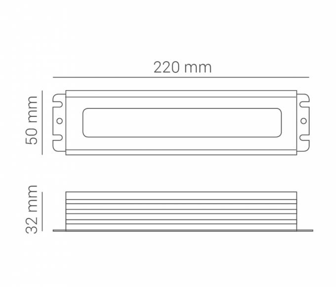 Fonte 12V Opus 100 Watts 8A IP67 Blindada 225x52x21mm OPS 31026
