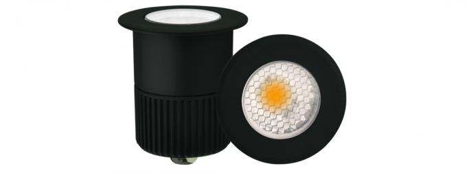 Embutido de Solo LED Mundial 5 watts IRC95 3000K 12° IP67 Bivolt Anti Ofuscante Ø65x70mm ML-0420