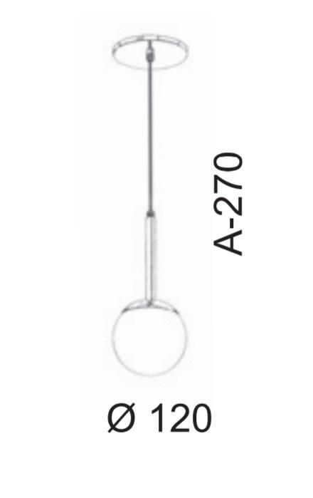 Pendente Old Artisan Globo Ø120mm 1L G9 Ø120x270mm PD-5188