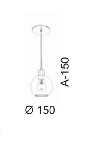 Pendente Old Artisan Globo Ø150mm 1L E27 Ø150x150mm PD-5182 