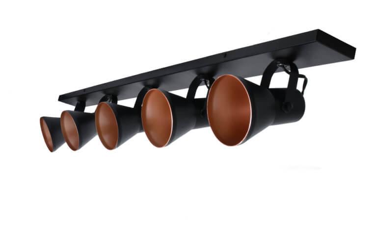 Luminária Trilho DM LUMI Taça 5 Spots E27 Alumínio 1000x60mm 651/5