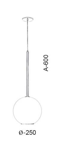 Pendente Old Artisan Esfera 1L E27 Ø250mm Vidro Branco PD-5437 
