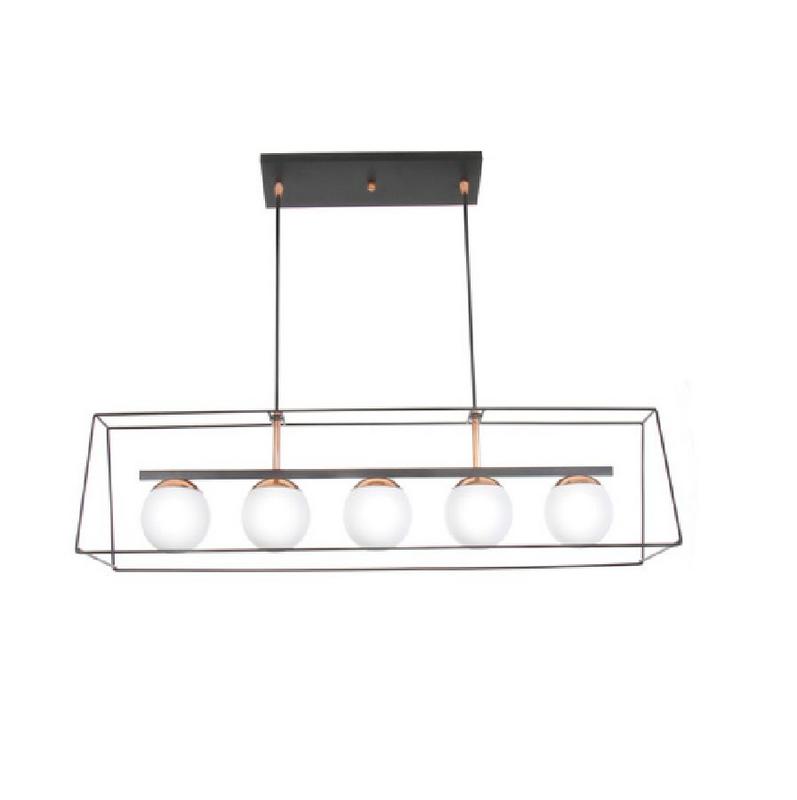 Pendente Old Artisan  Jabuticaba Globo Ø120mm 5L G9 960mm PD-5287A