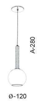 Pendente Old Artisan Esfera 1L G9 Ø120mm Vidro Branco PD-5436 